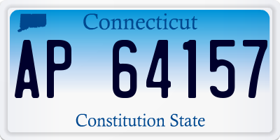 CT license plate AP64157