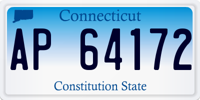 CT license plate AP64172
