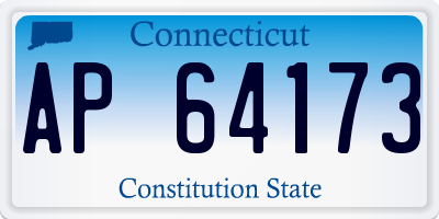 CT license plate AP64173