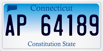 CT license plate AP64189
