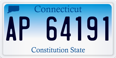 CT license plate AP64191