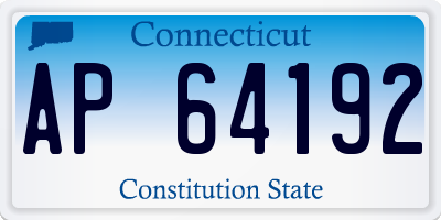 CT license plate AP64192
