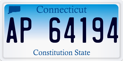 CT license plate AP64194