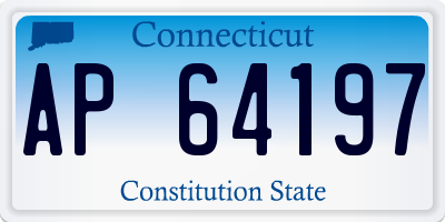 CT license plate AP64197