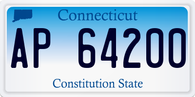 CT license plate AP64200