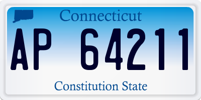 CT license plate AP64211