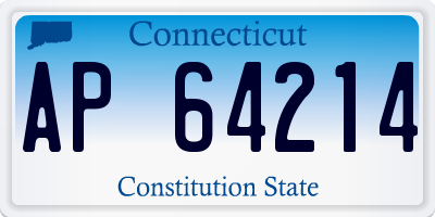 CT license plate AP64214