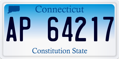 CT license plate AP64217