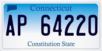 CT license plate AP64220