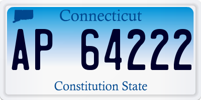 CT license plate AP64222