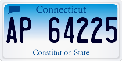 CT license plate AP64225