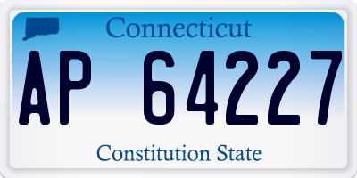 CT license plate AP64227
