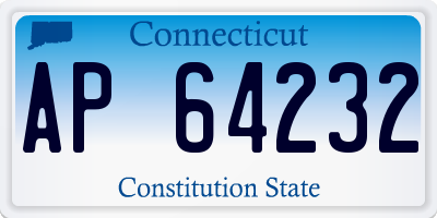 CT license plate AP64232