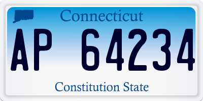 CT license plate AP64234