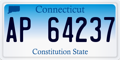 CT license plate AP64237