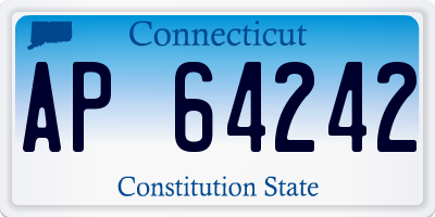 CT license plate AP64242