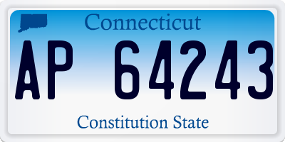CT license plate AP64243
