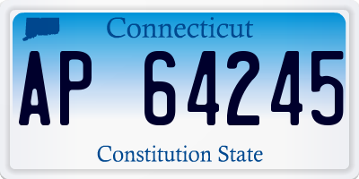 CT license plate AP64245
