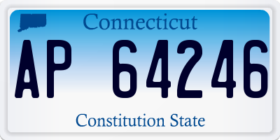 CT license plate AP64246