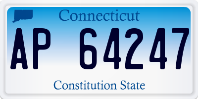 CT license plate AP64247