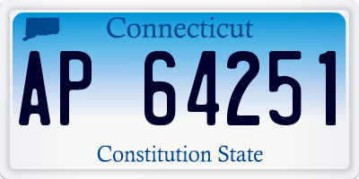 CT license plate AP64251