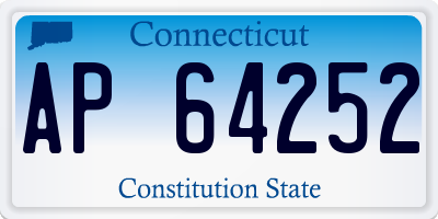 CT license plate AP64252