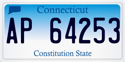 CT license plate AP64253
