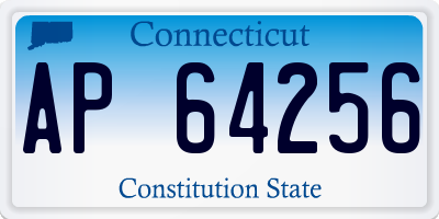 CT license plate AP64256