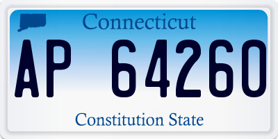 CT license plate AP64260