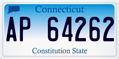 CT license plate AP64262