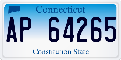 CT license plate AP64265