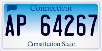 CT license plate AP64267