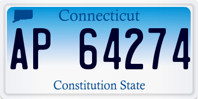 CT license plate AP64274