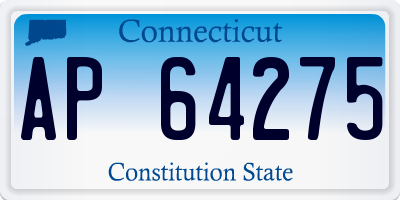 CT license plate AP64275
