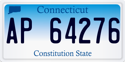 CT license plate AP64276