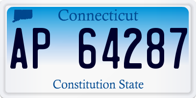 CT license plate AP64287