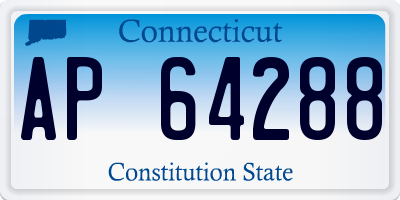 CT license plate AP64288
