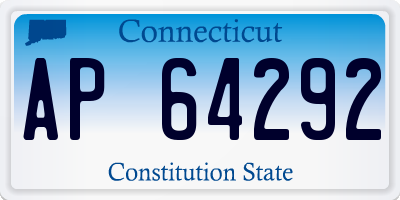 CT license plate AP64292