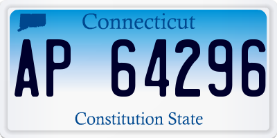 CT license plate AP64296