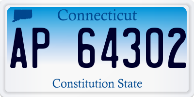CT license plate AP64302