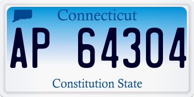 CT license plate AP64304