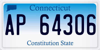 CT license plate AP64306