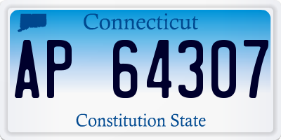 CT license plate AP64307