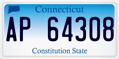 CT license plate AP64308