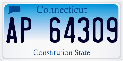 CT license plate AP64309