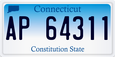 CT license plate AP64311