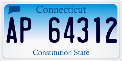 CT license plate AP64312