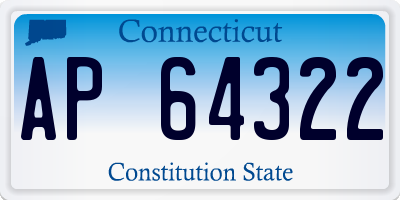 CT license plate AP64322