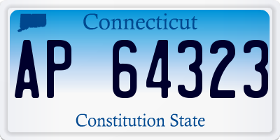 CT license plate AP64323