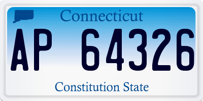 CT license plate AP64326